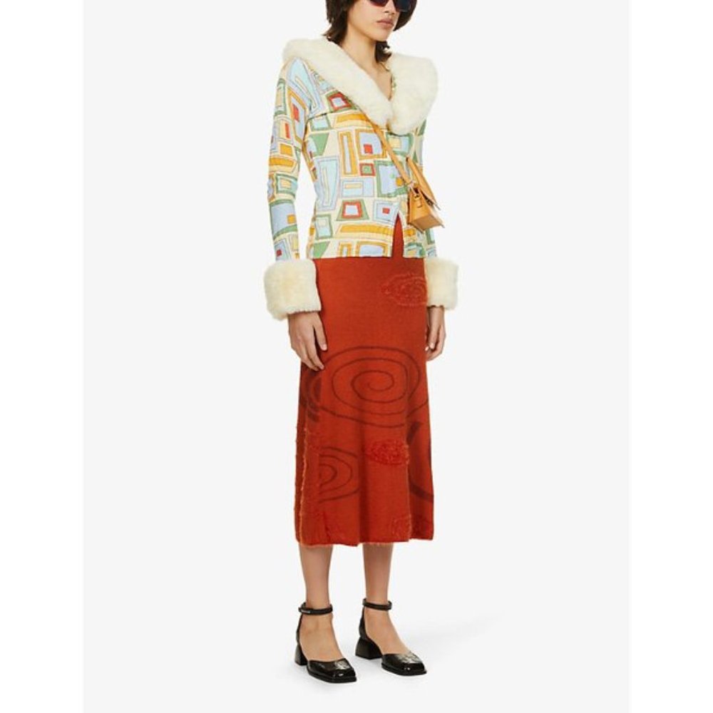 House of Sunny puzzle pepperland peggy cardigan w/ fur
